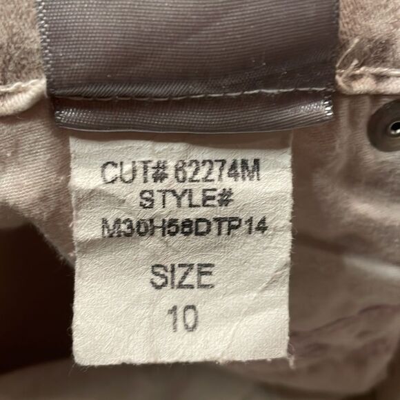 NYDJ- Neutral Cream Subtle Paisley Print Mid-Rise Slim Skinny Leg Jeans- Size 10 - Picture 8 of 9